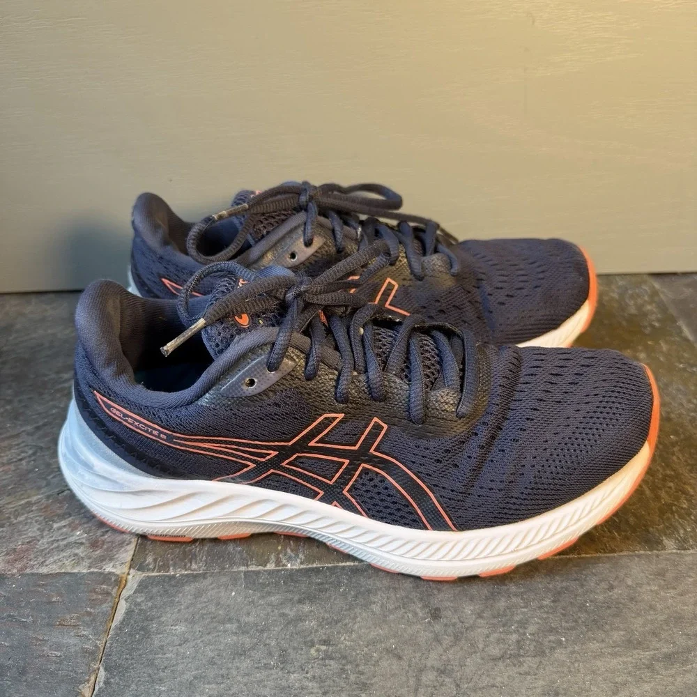 Asics Womens Gel Excite 8 1012A916 Blue Running Shoes Sneakers Size 7.5